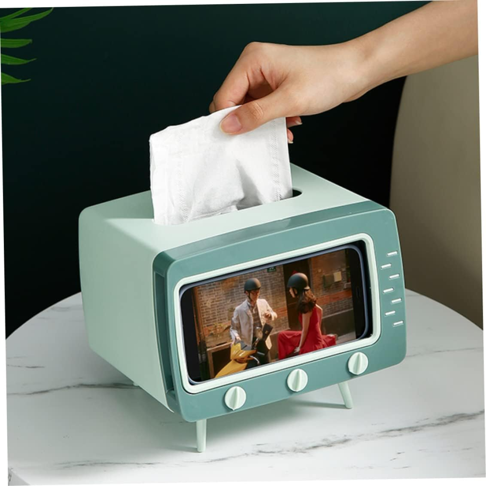 Desktop TV Tissue Box