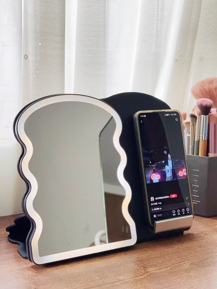 Multifunctional Led Makeup Mirror with Mobile Phone Wireless Charging