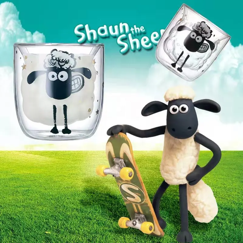 Shaun the Sheep Double Layer Glass Mug