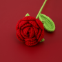 Crochet Gradient Wool Roses Bouquet 6pcs