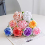 Crochet Gradient Wool Roses Bouquet 6pcs