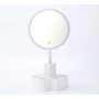 LED Makeup Mirror Desktop With Light Storage Tube