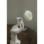 Matte Cool White Finger Ceramic Candlestick