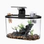 Oval Desktop Aquascape Eco Fish Tank with Lights