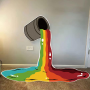 Rainbow Paint Bucket Rug